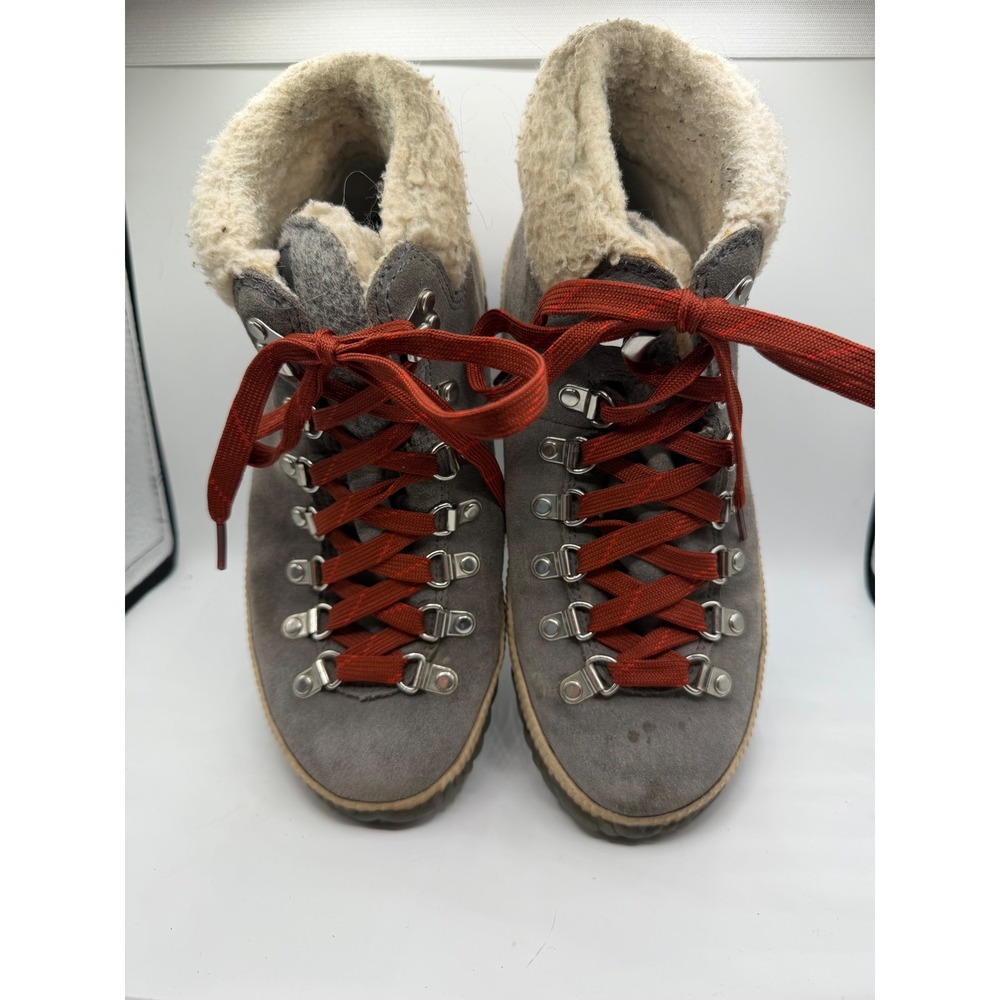 Sorel‎ Out N About Plus Conquest Waterproof Grey Suede Boots NL3406-052 Womens 7